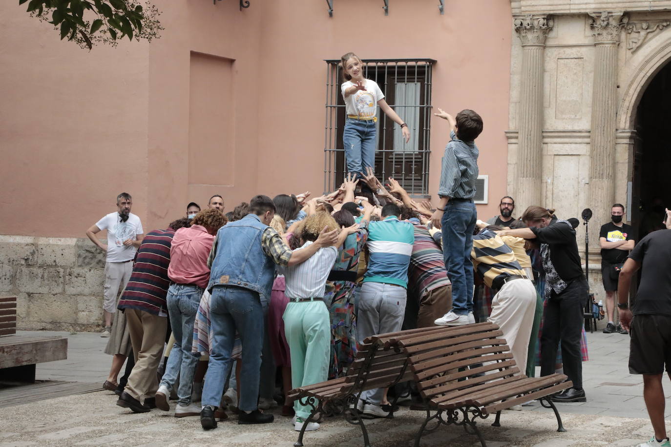 Momentos del rodaje del musica 'Voy a pasármelo bien'