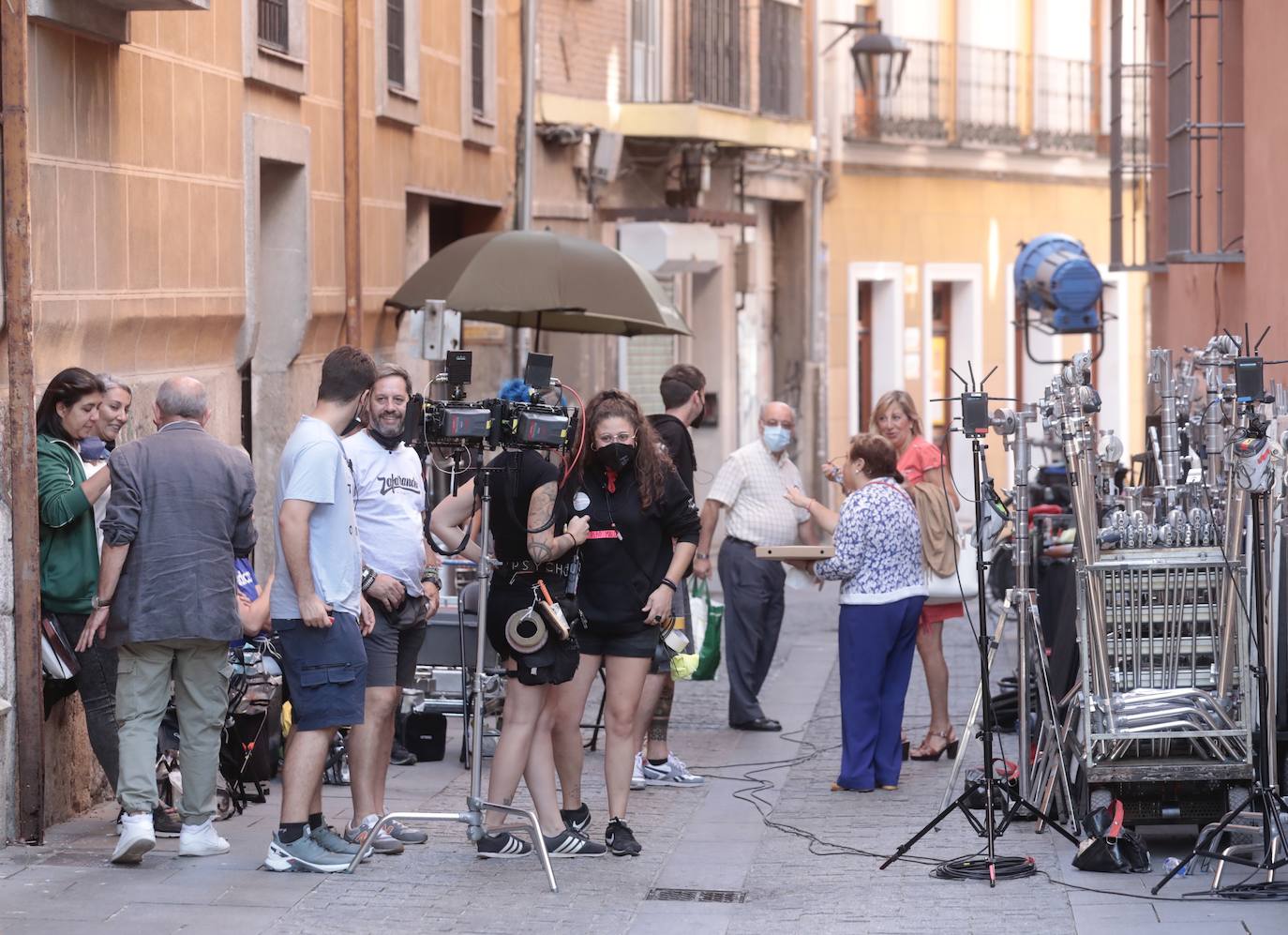 Momentos del rodaje del musica 'Voy a pasármelo bien'