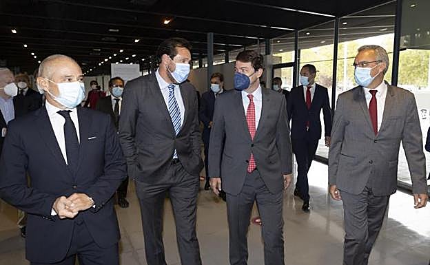 Víctor Caramanzana, Óscar Puente, Alfonso Fernández Mañueco y Javier izquierdo.