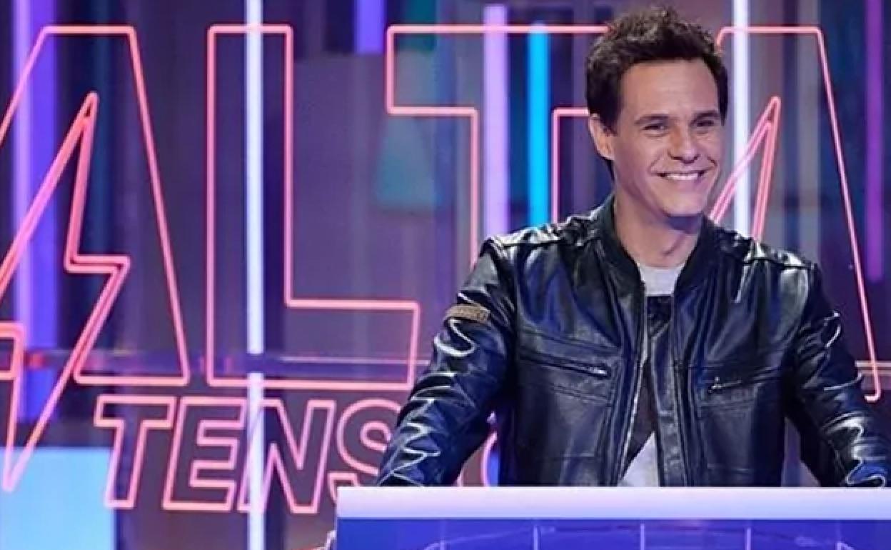 Christian Gálvez en el plató del concurso 'Alta tensión'. 