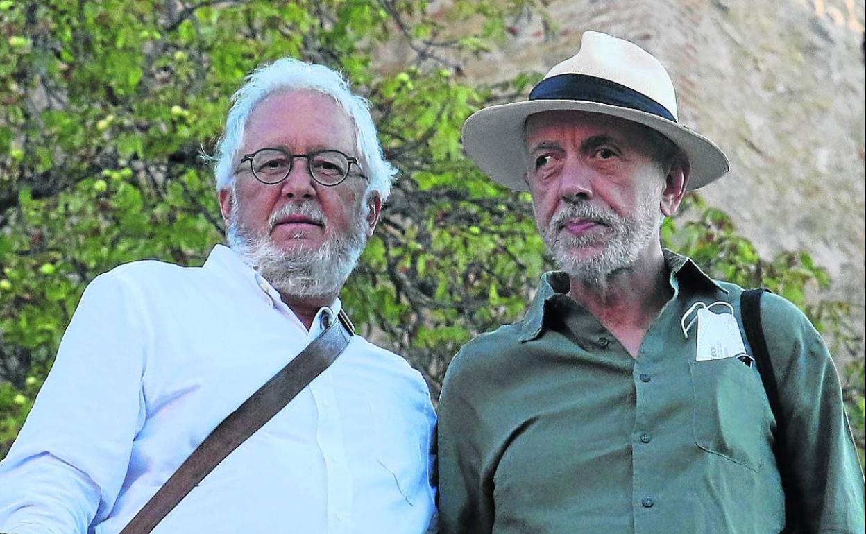 Héctor Abad Faciolince y Fernando Trueba, ayer en Segovia. 