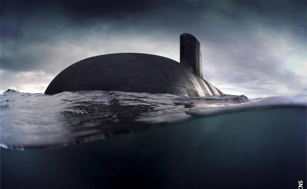 Ilustración de un submarino clase Barracuda, diseñado en Francia para la mariana real de Australia y que el Gobierno ha rechazado por un submarino nuclear norteamericano.
