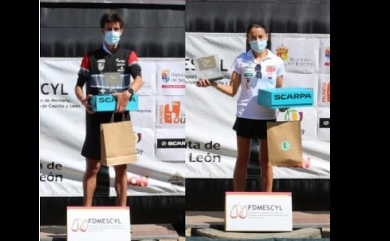 Los salmantinos Dani Sanz y Verónica Sánchez, campeones de Castilla y León de Carreras Verticales