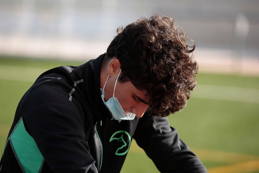 Mandi Sosa ya se entrena junto a sus compañeros en el Reina Sofía en su regreso a Unionistas, preparando el partido del domingo ante el Deportivo de La Coruña 