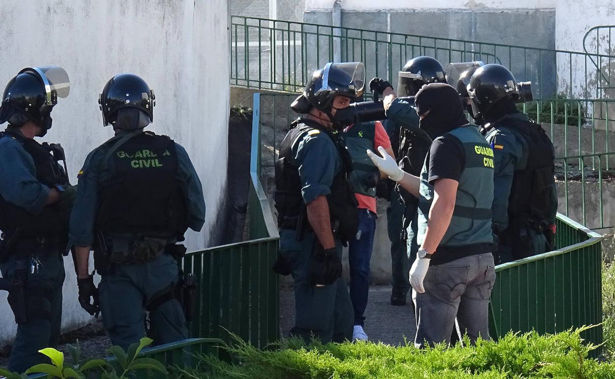 Registro en el domicilio de 'Rafita' durante la operación del pasado jueves. 