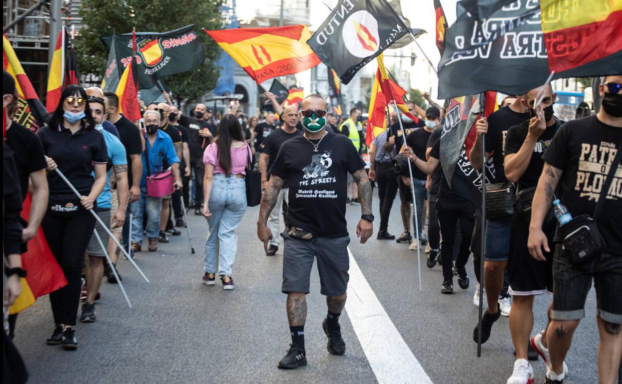 Manifestación de nazis en Chueca el pasado 20 de septiembre.