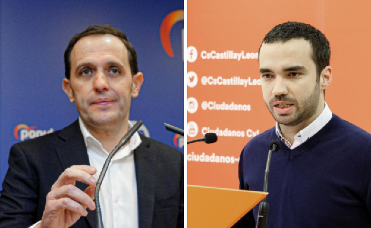 El presidente de la Diputación de Valladolid, Conrado Íscar; y Pablo Yáñez, su nuevo colaborador de comunicación. 