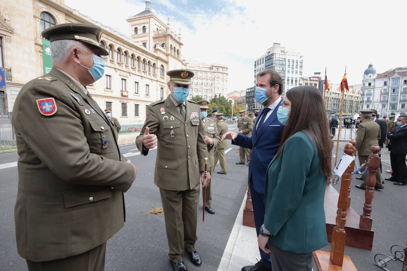 Acto del centenario de la gesta del regimiento Alcántara, en la Academia de Caballería.