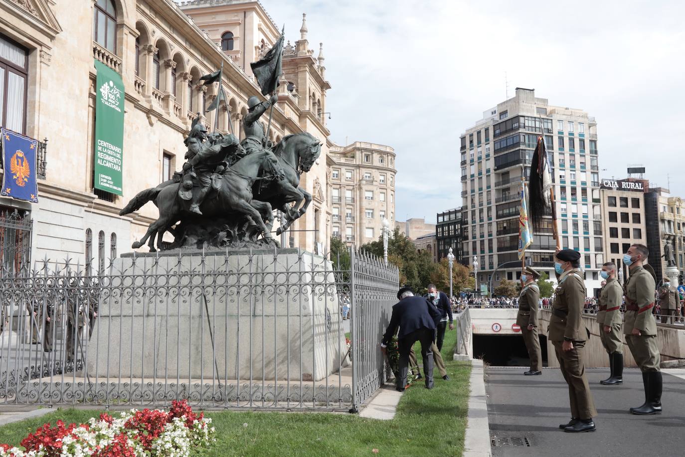 Acto del centenario de la gesta del regimiento Alcántara, en la Academia de Caballería.