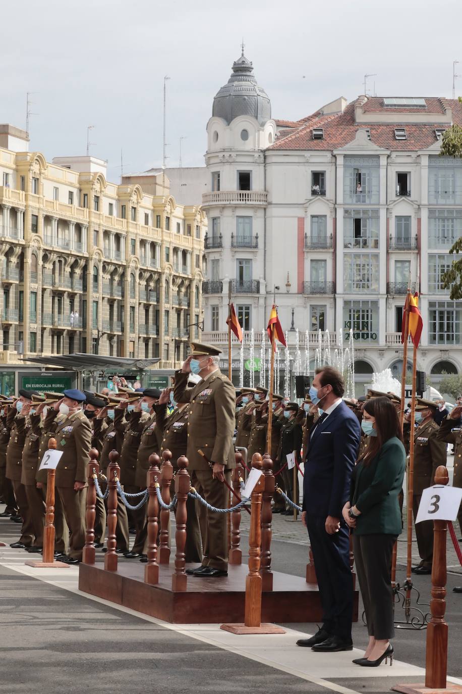 Acto del centenario de la gesta del regimiento Alcántara, en la Academia de Caballería.