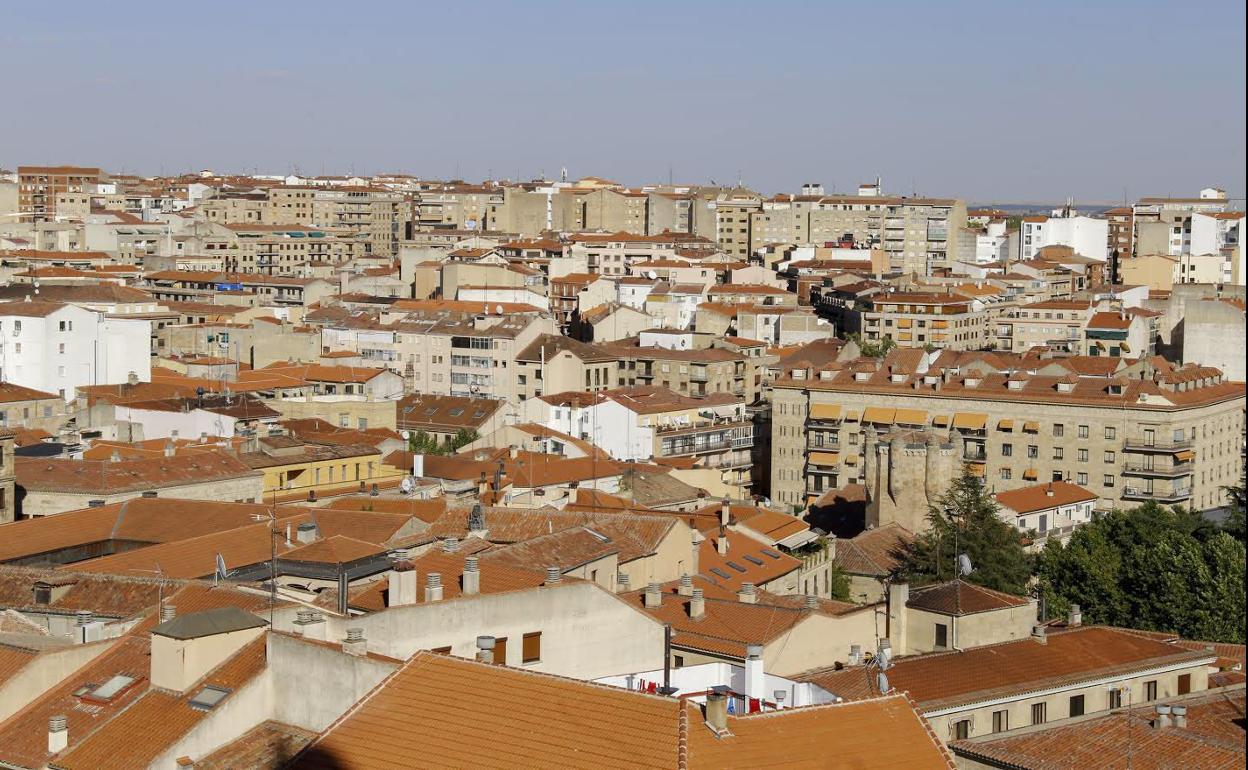 Vista aérea del centro de la ciudad de Salamanca. 