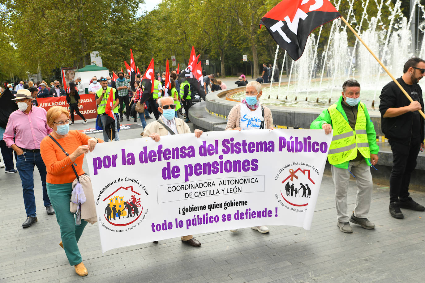 Fotos: Aspecto de la manifestación que arrancó bajo la estatua de Colón
