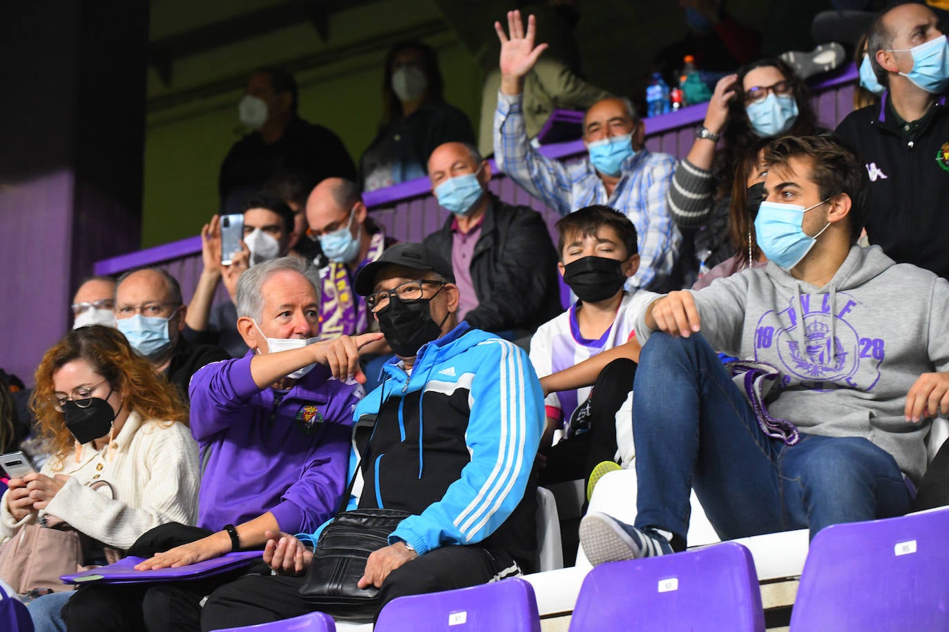 Aficionados vallisoletanos en el Zorrilla durante el encuentro contra el Málaga. 