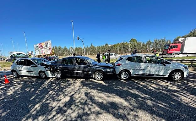 Los vehículos accidentados. 