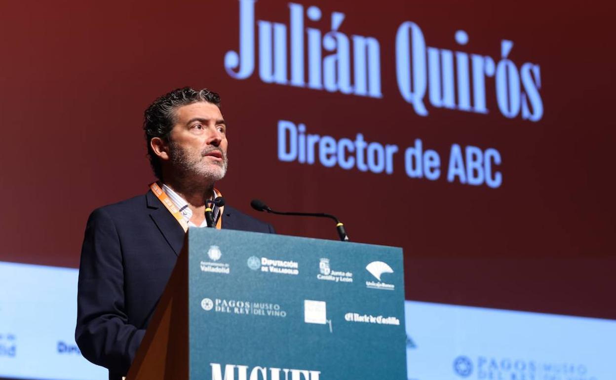 El director de 'ABC', Julián Quirós, durante su intervención.
