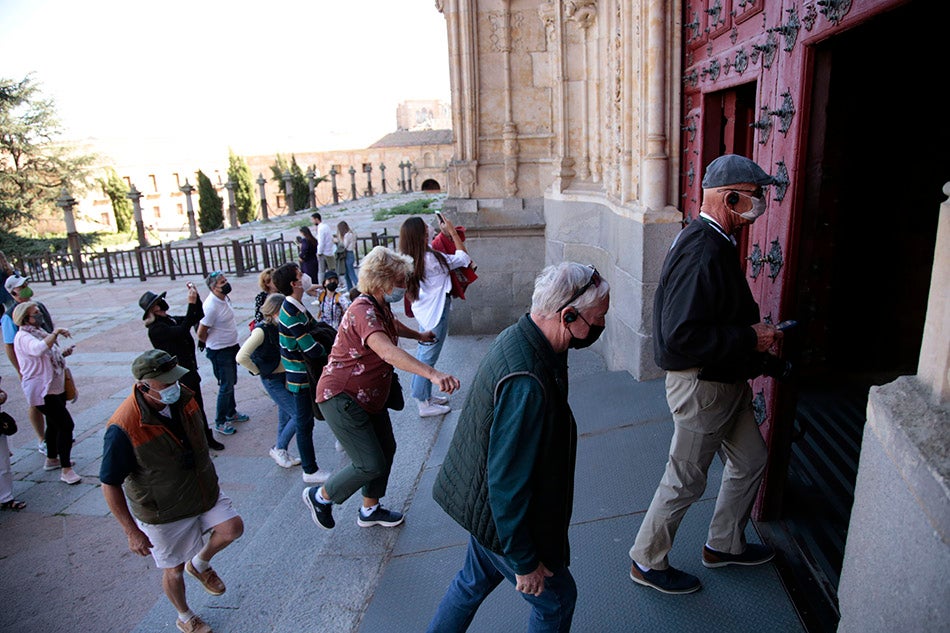 Las calles de Salamanca muestran un gran ambiente turístico con motivo del puente del 12 de octubre