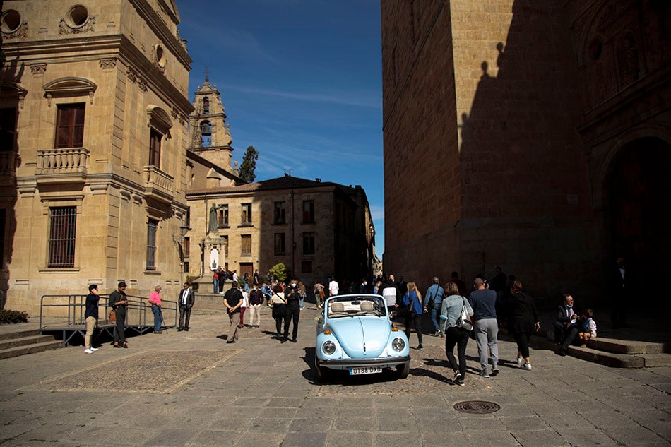 Las calles de Salamanca muestran un gran ambiente turístico con motivo del puente del 12 de octubre