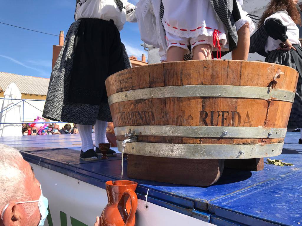 Fiesta de la vendimia, en Rueda. 