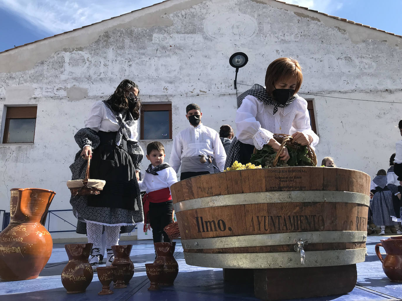 Fiesta de la vendimia, en Rueda. 