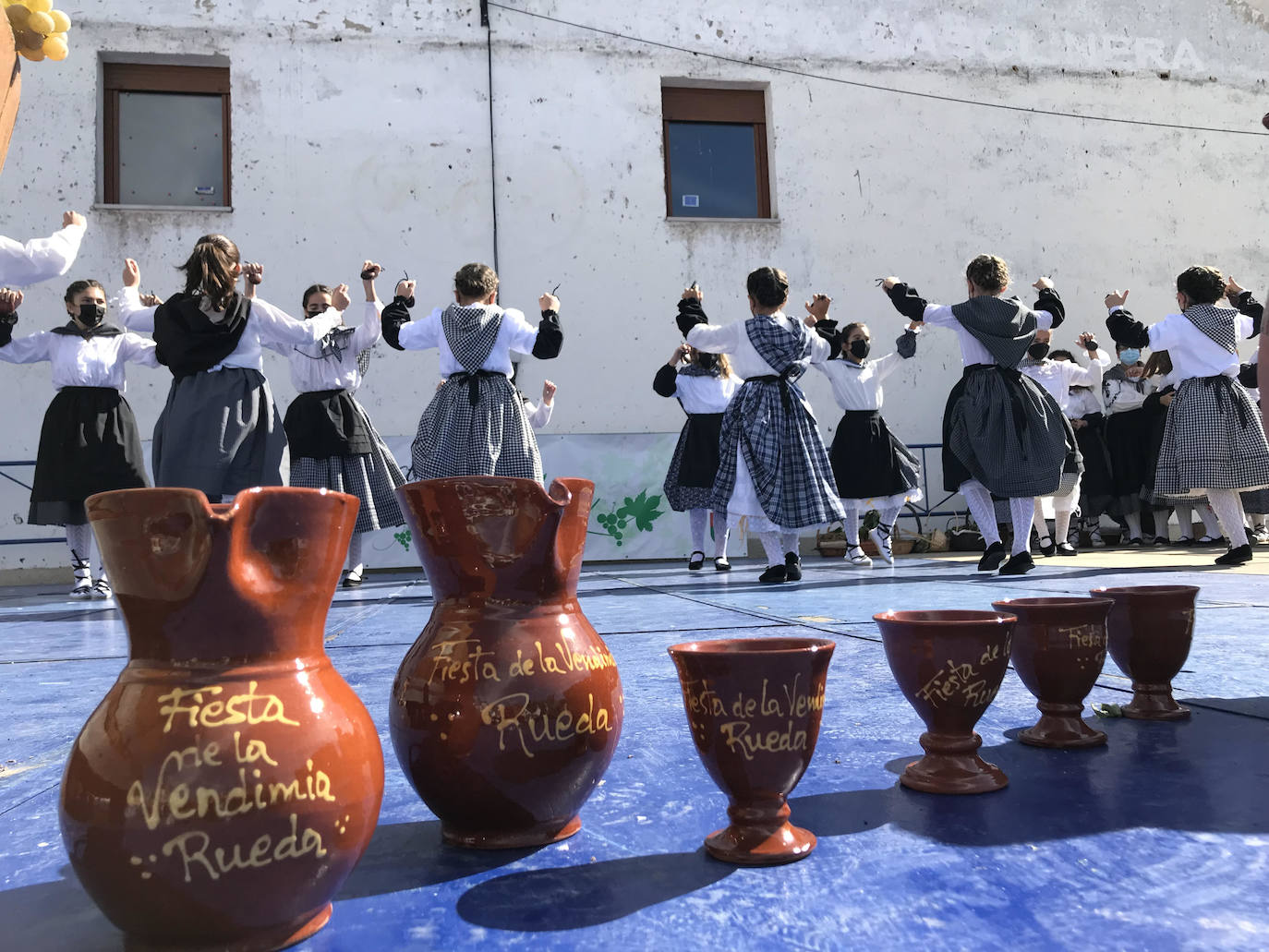 Fiesta de la vendimia, en Rueda. 