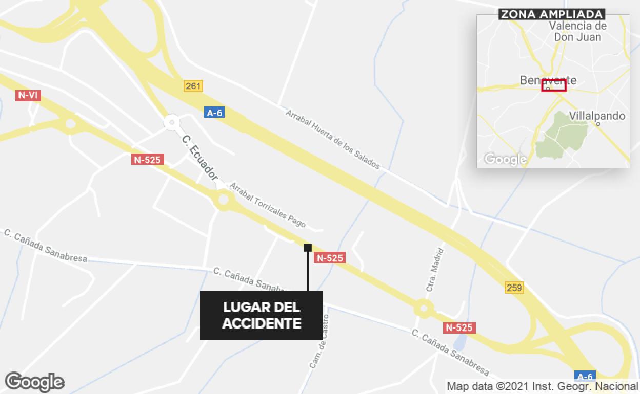 Lugar del accidente en el que un niño ha resultado herido grave.