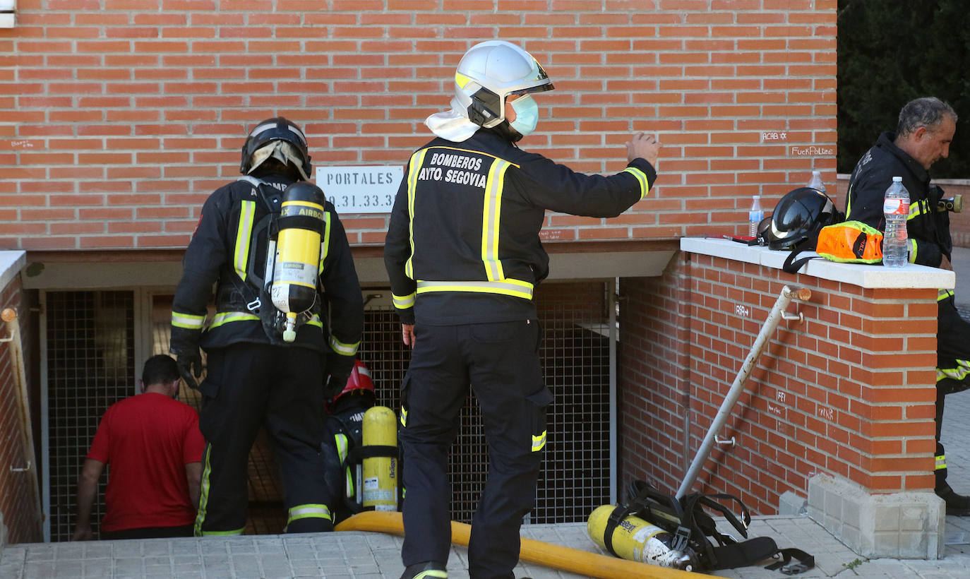Incendio en una vivienda del barrio de la Albuera 