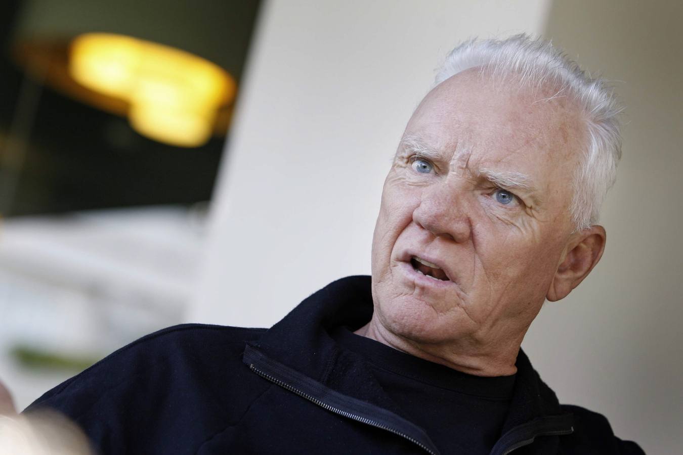 El actor Malcolm McDowell, protagonista de La naranja mecánica.