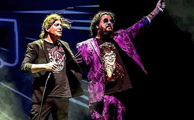 Greison Beatbox y Jaime Caravaca, en una de sus actuaciones, el pasado mes de marzo. 