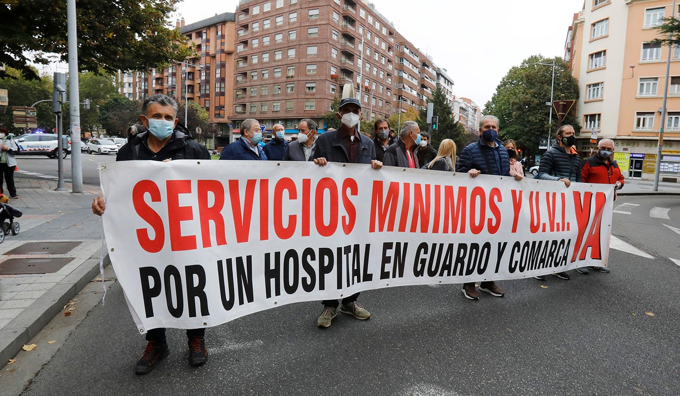 Manifestación en Palencia por la sanidad en el medio rural.