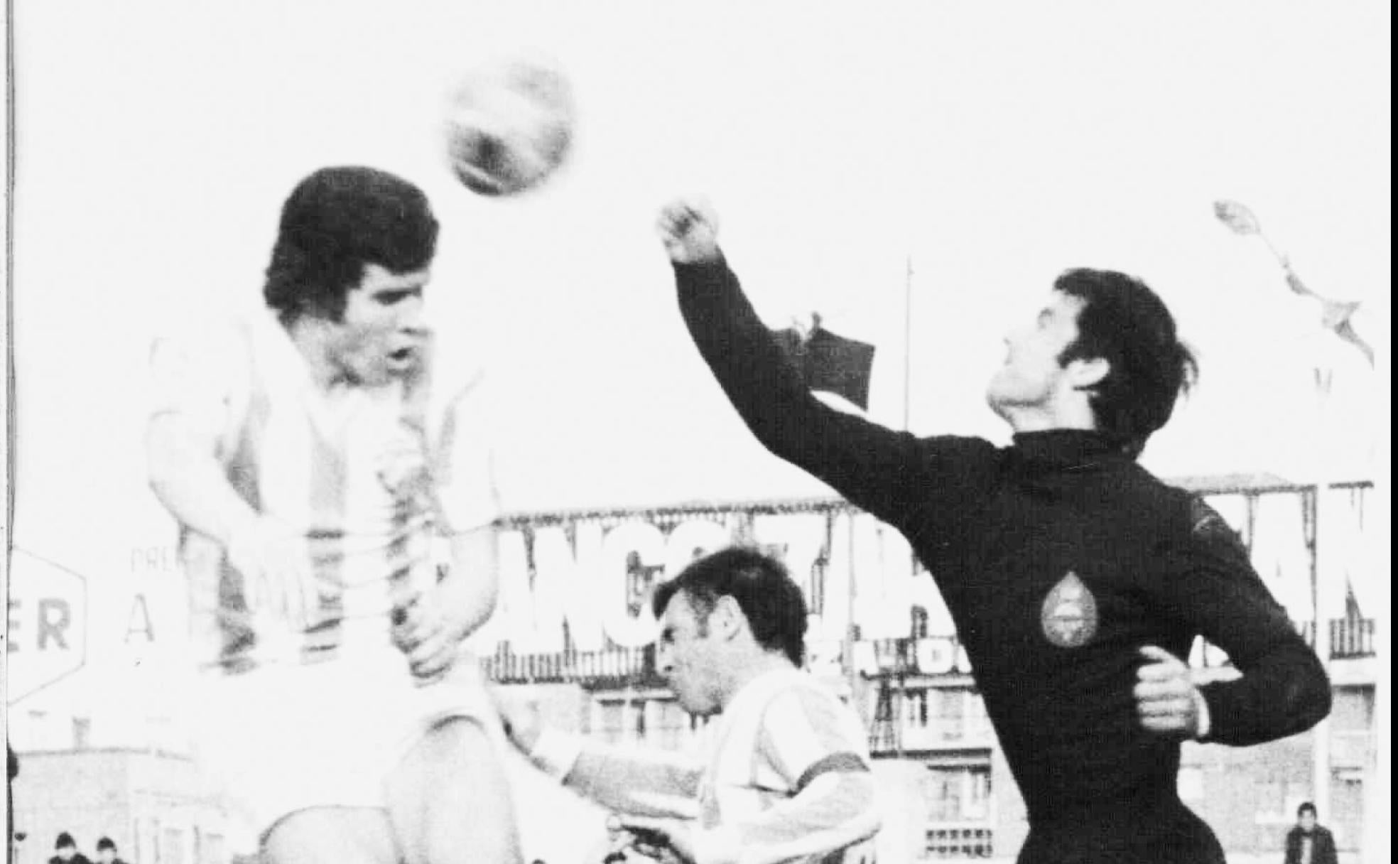 Manolo Álvarez, uno de los mejores artilleros blanquivioletas de la historia, dejó constancia de su capacidad marcando cuatro de los cinco goles del Pucela al Ibiza en el partido de vuelta de la eliminatoria copera. 