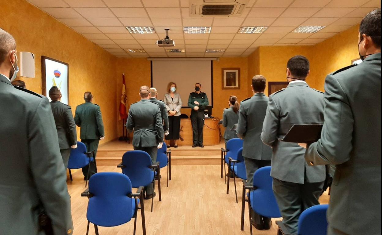 Acto de recepción de los nuevos agentes en la Comandancia de la Guardia Civil en Segovia. 