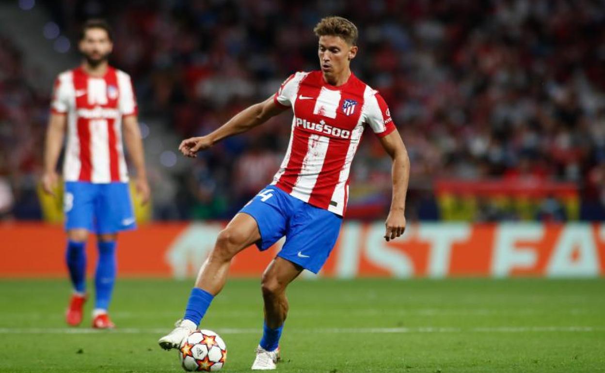 Marcos Llorente, en un lance del partido del martes entre el Atlético y el Liverpool. 