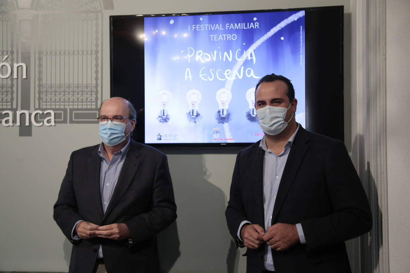 José Ramón González y David Mingo en la presentación de Festival en la Diputación de Salamanca