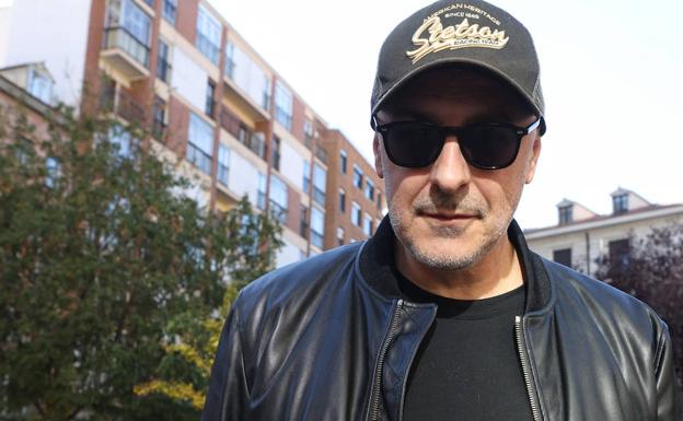 El actor Roberto Álamo, en la plaza de San Miguel este sábado.