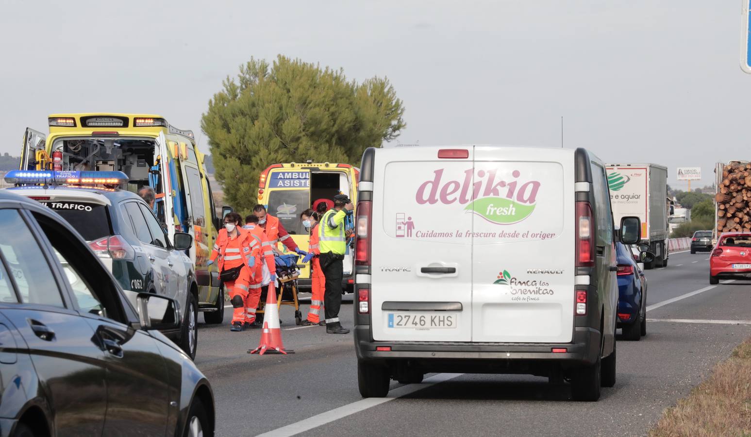 Fotos: Accidente mortal en la A-62 entre Tordesillas y Geria
