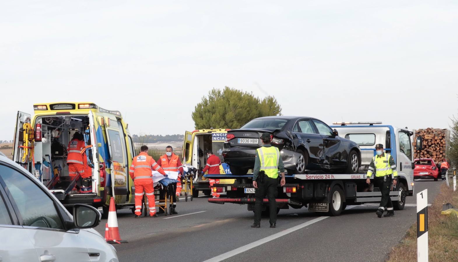 Fotos: Accidente mortal en la A-62 entre Tordesillas y Geria