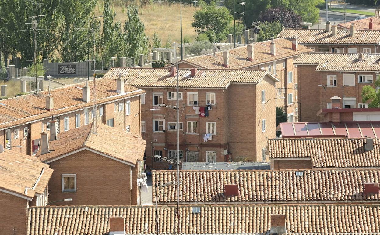 Bloques de viviendas de la barriada de Las Viudas.