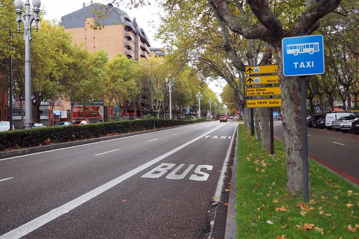 Detalles de una de las principales arterias de la ciudad 