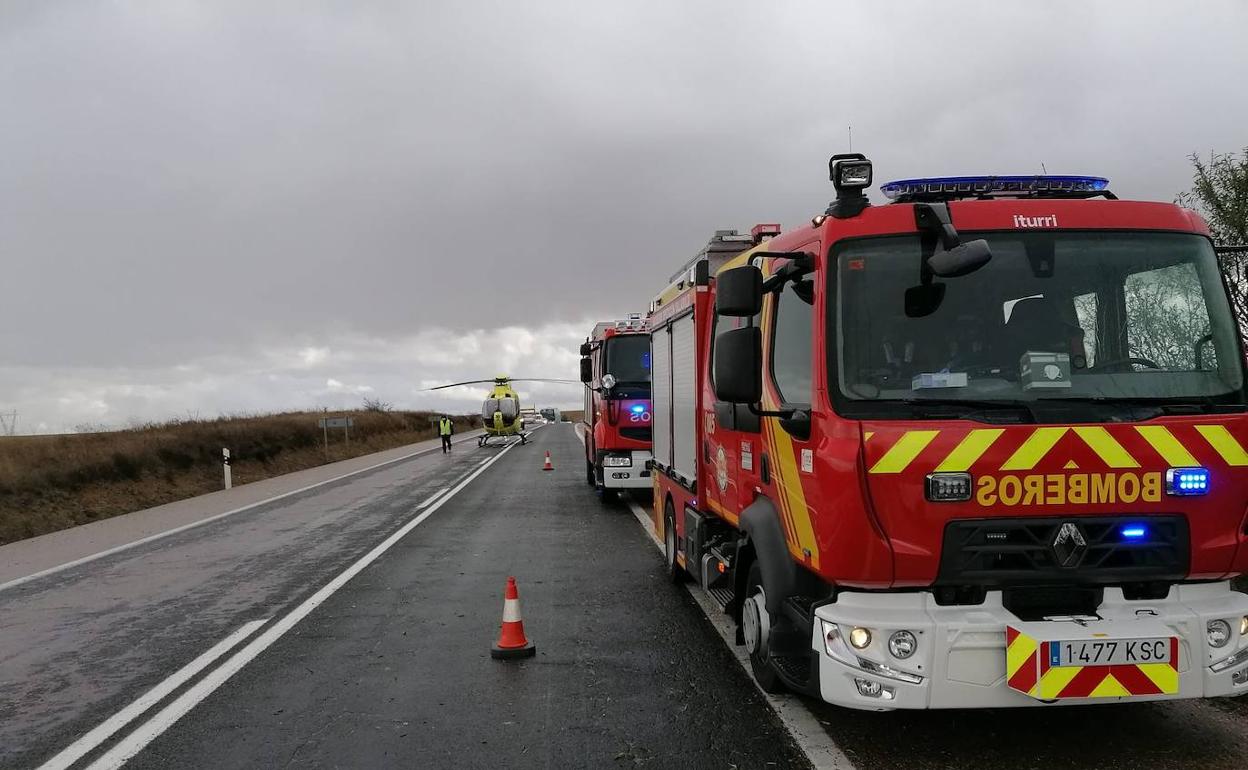 Tres heridos en un accidente en Ceinos de Campos