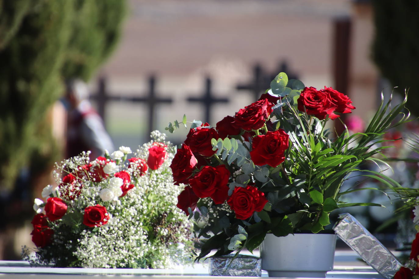 Fotos: El cardenal Carlos Amigo ofrece un responso en el cementerio de Medina de Rioseco