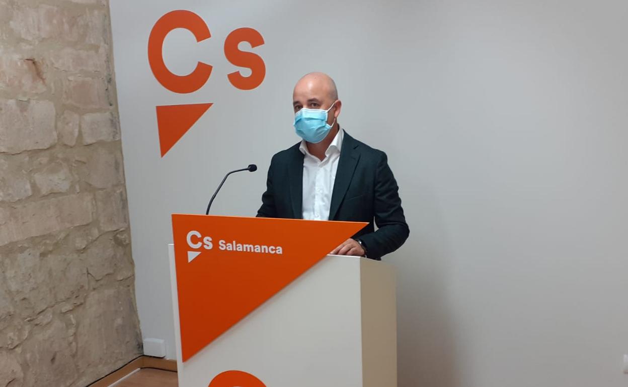 David Castaño, portavoz del Grupo Ciudadanos en las Cortes de Castilla y León. 