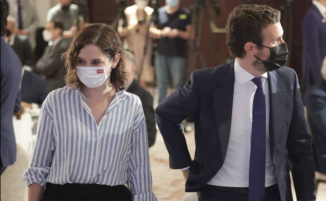 Isabel Díaz Ayuso y Pablo Casado.