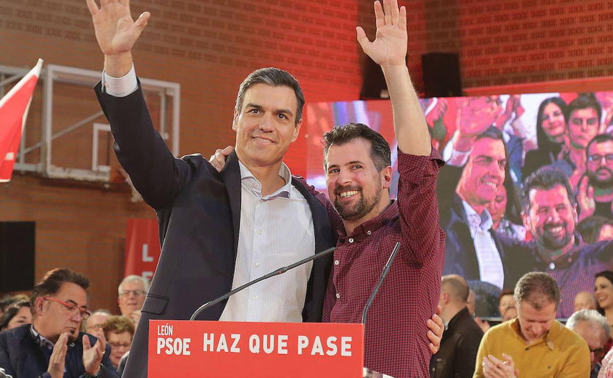 Sánchez y Tudanca en un acto celebrado en León. 