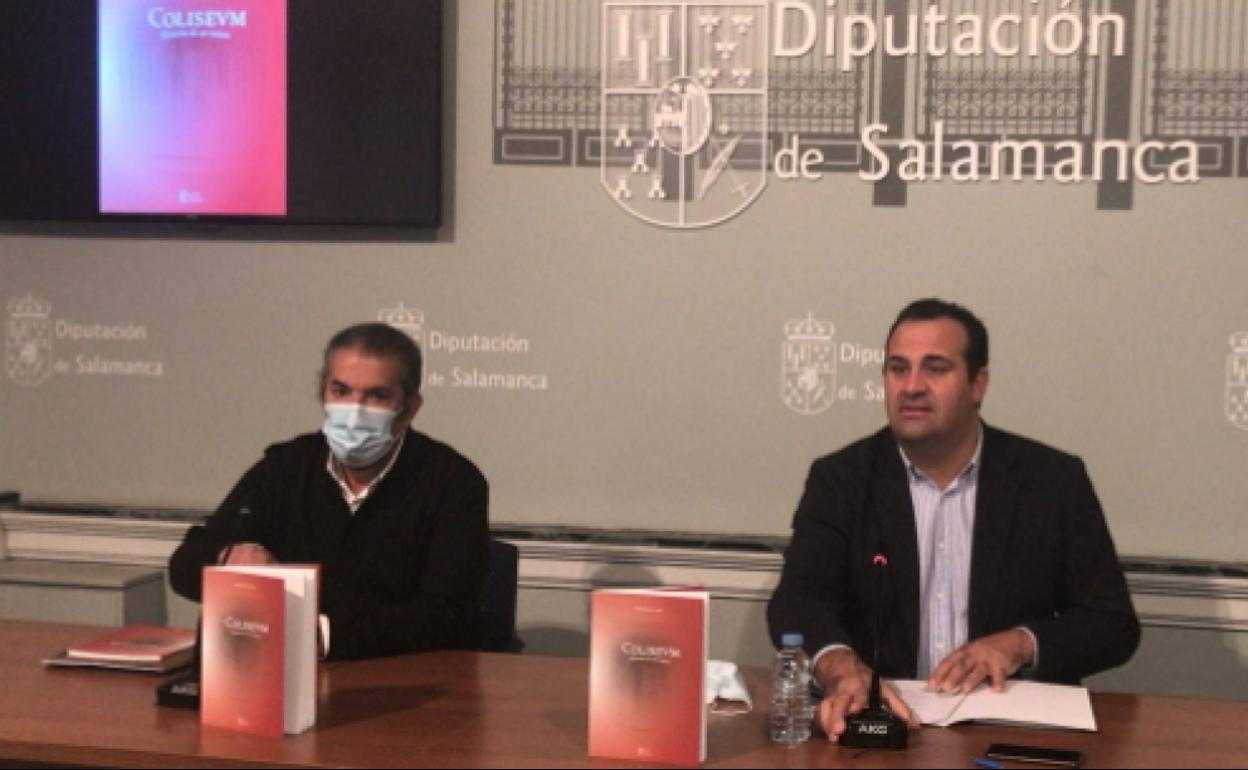 Tomás Rivas y David Mingo en la presentación ayer del libro. 