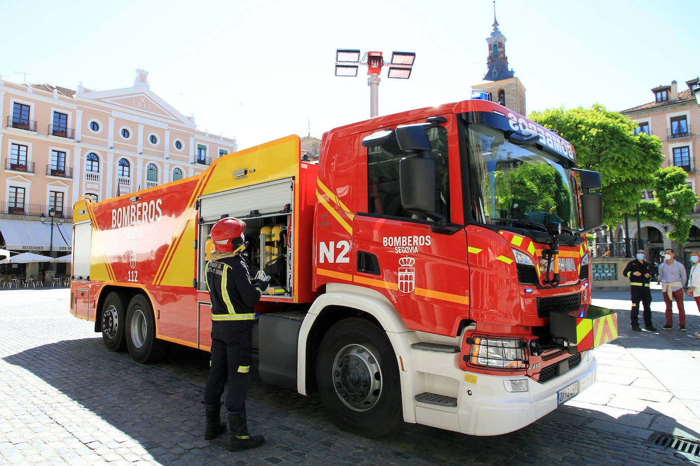 Camión de bomberos de Segovia.