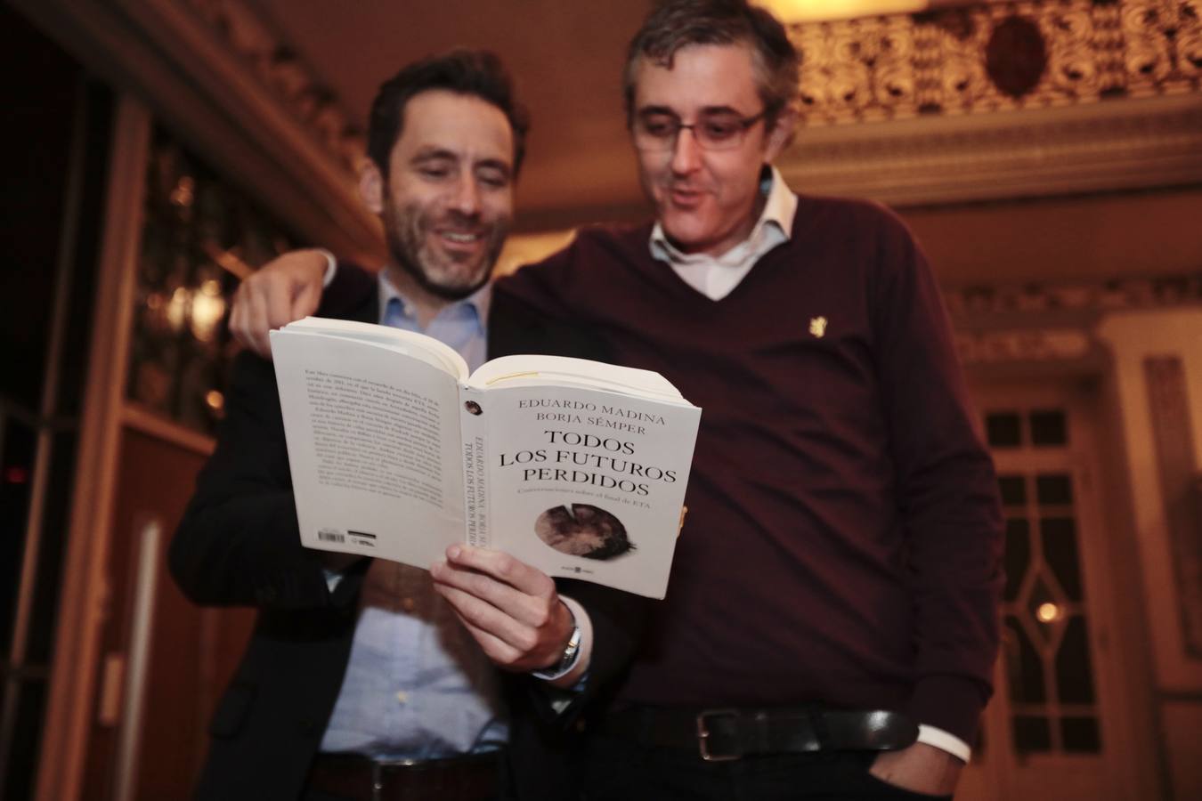 Fotos: Eduardo Madina y Borja Sémper, en el Aula de Cultura de El Norte de Castilla