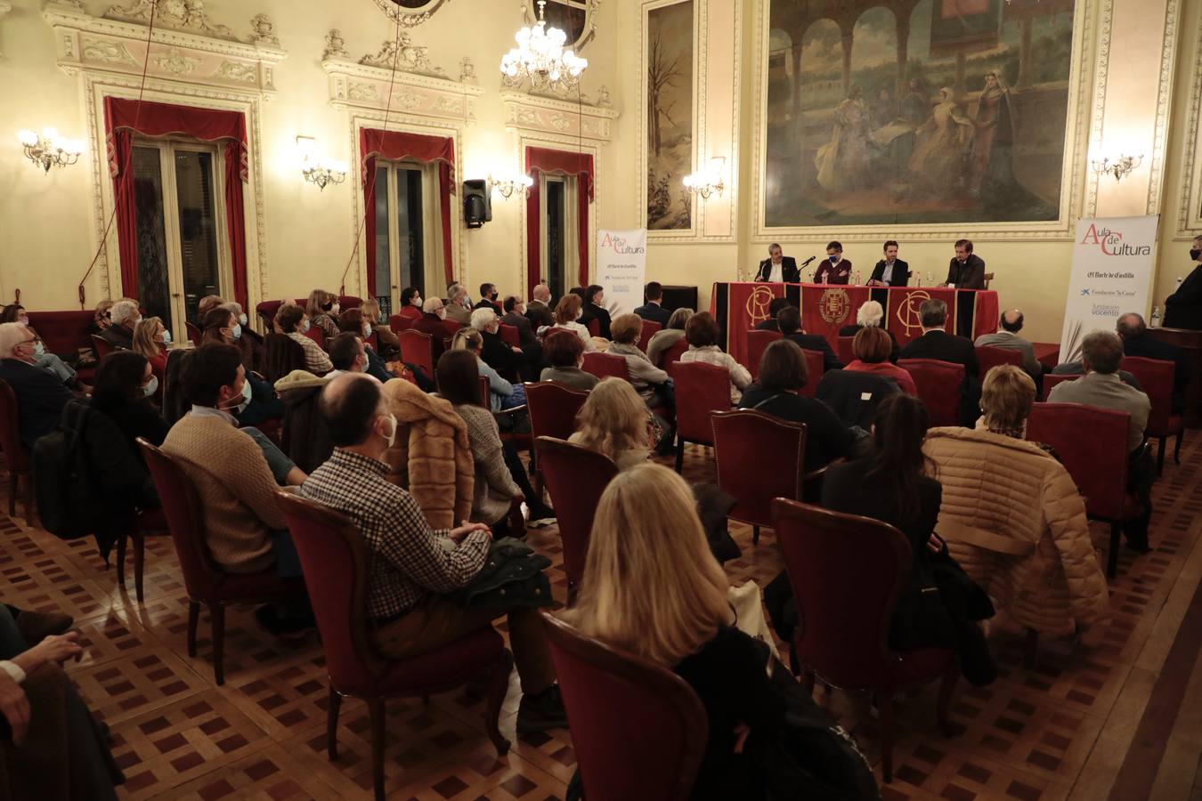 Fotos: Eduardo Madina y Borja Sémper, en el Aula de Cultura de El Norte de Castilla