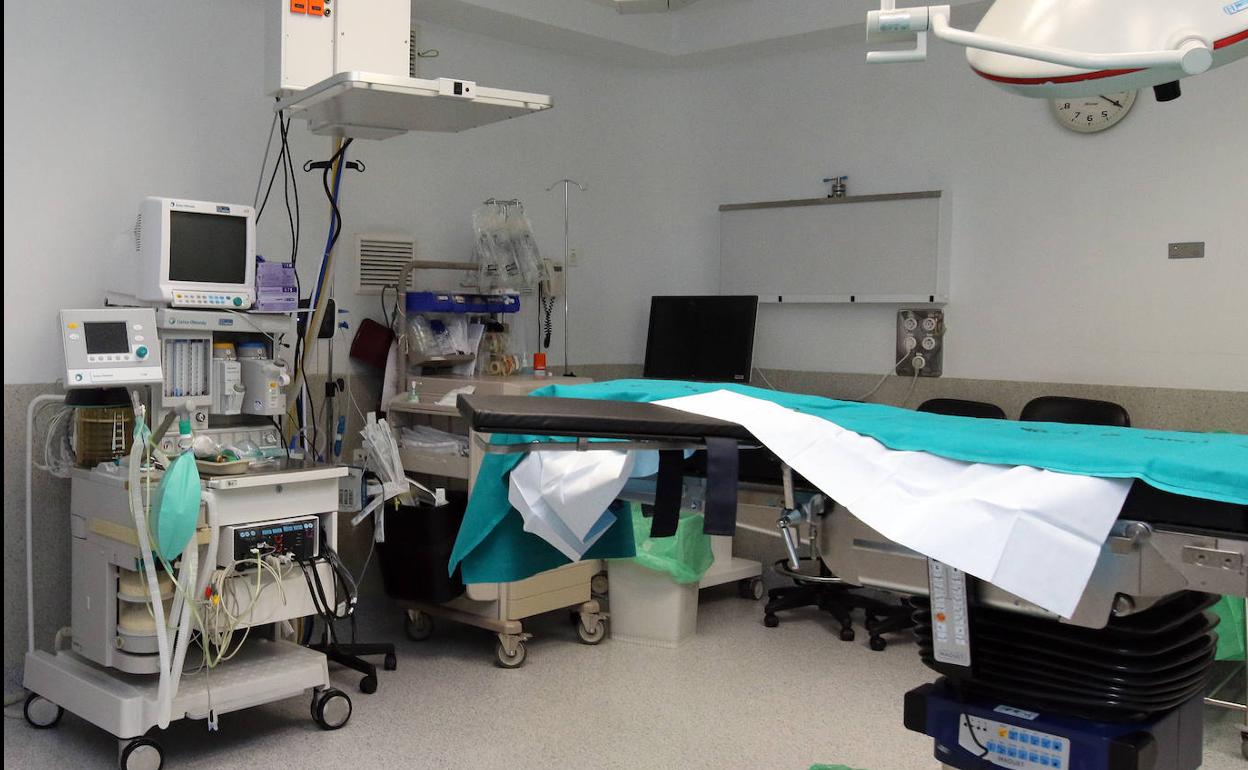 Sala de operaciones en el Hospital General de Segovia. 