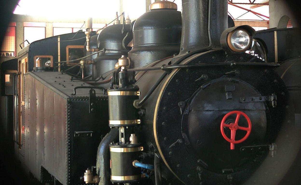 Locomotora, en el Museo del Ferrocarril de Ponferrada.