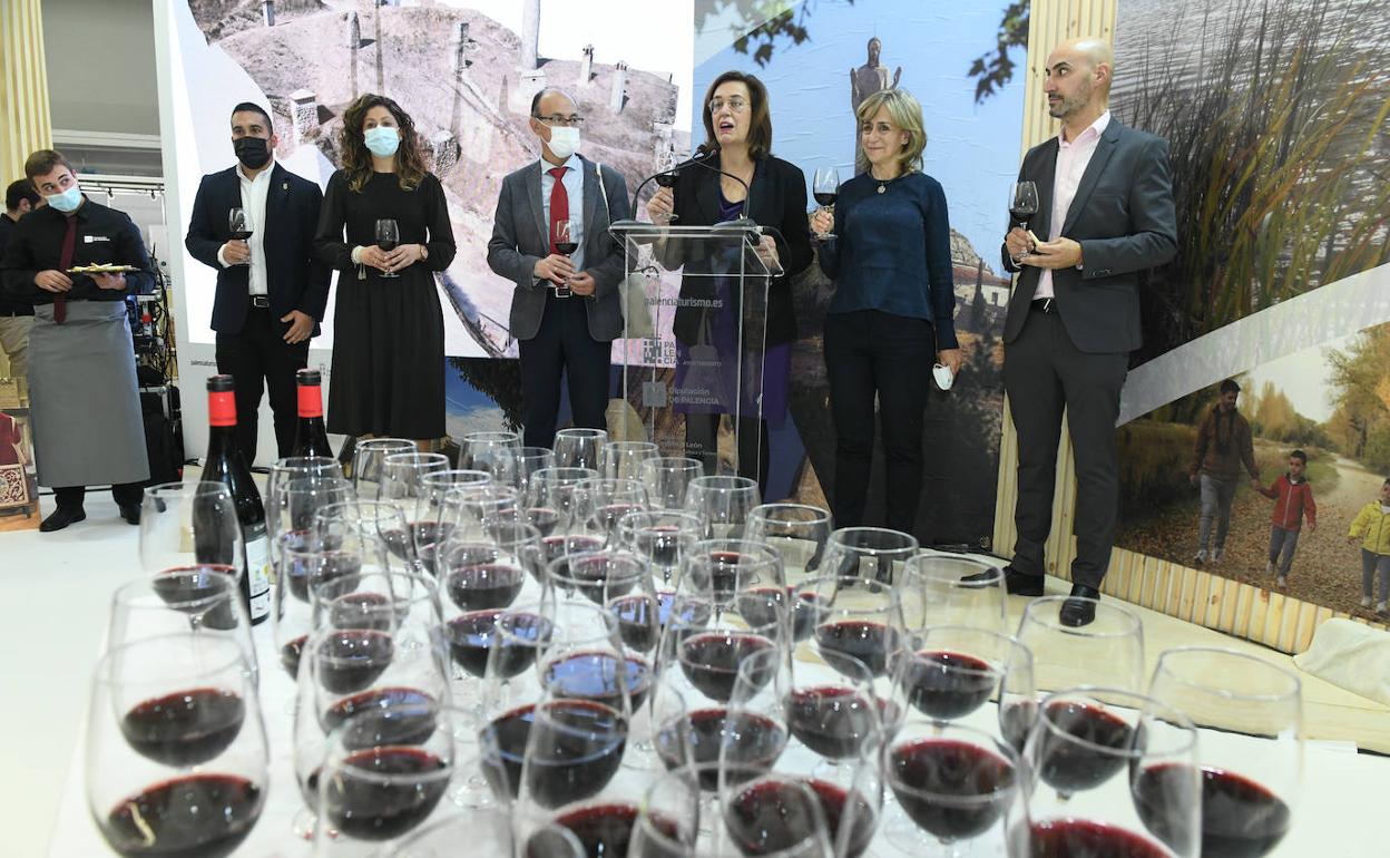 Degustación de vinos palentinos este viernes en el expositor de la provincia en Intur. 